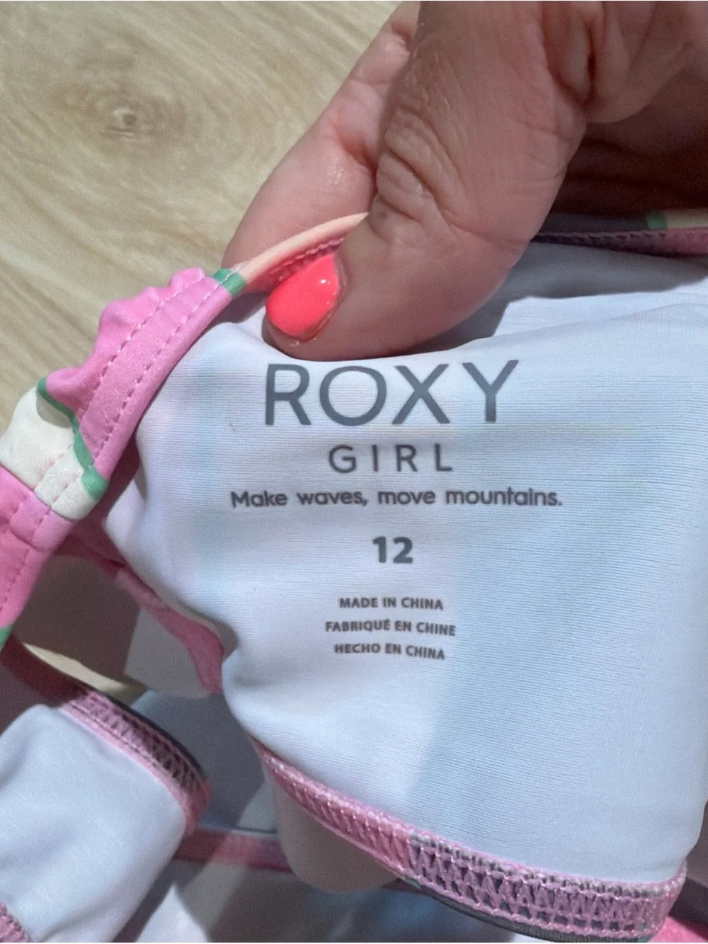 Roxy Girls Very Vista Flutter Swimsuit Set Size 12